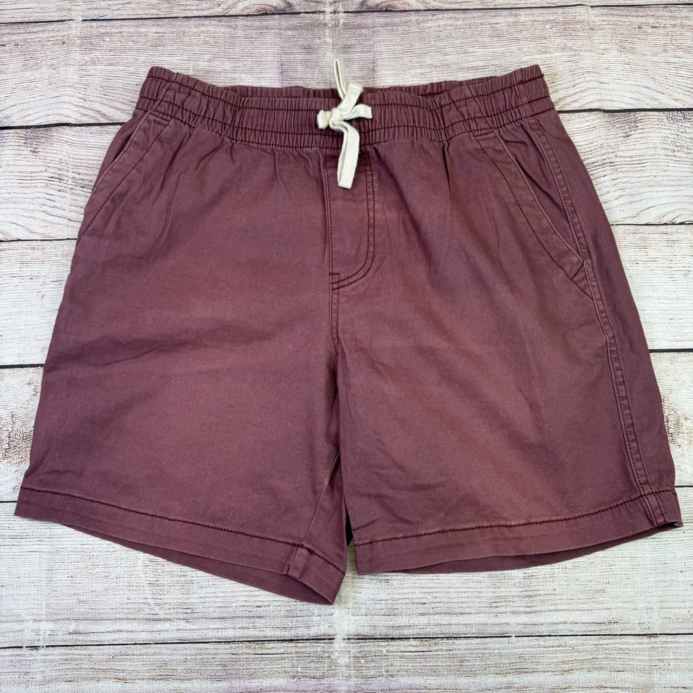 Plugg Burgundy Shorts Men's M‎ 32-34 Elastic Waist Cotton Stretch 6.5" Inseam
